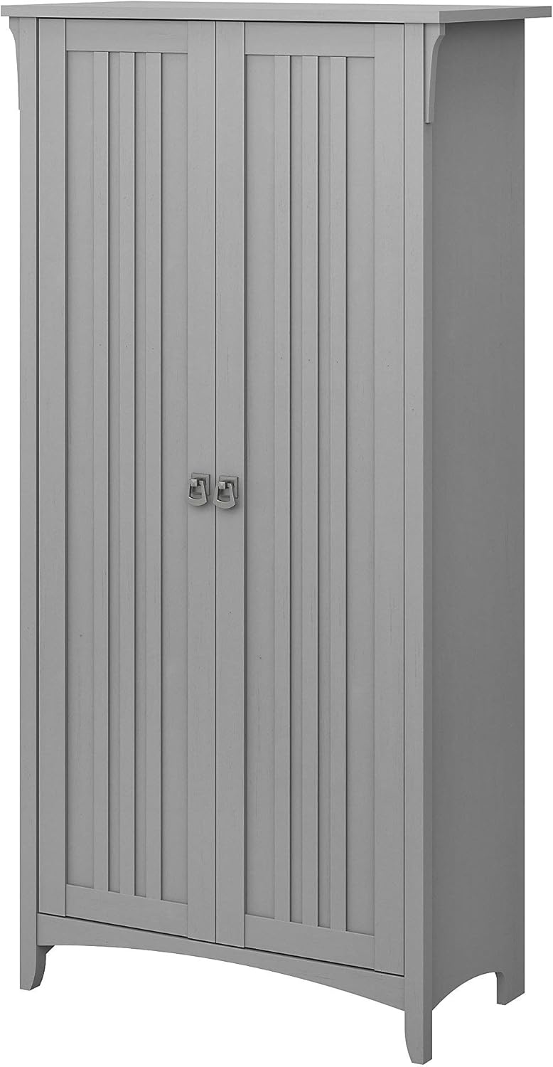 Bathroom Storage Cabinet with Doors in Cape Cod Gray C225498