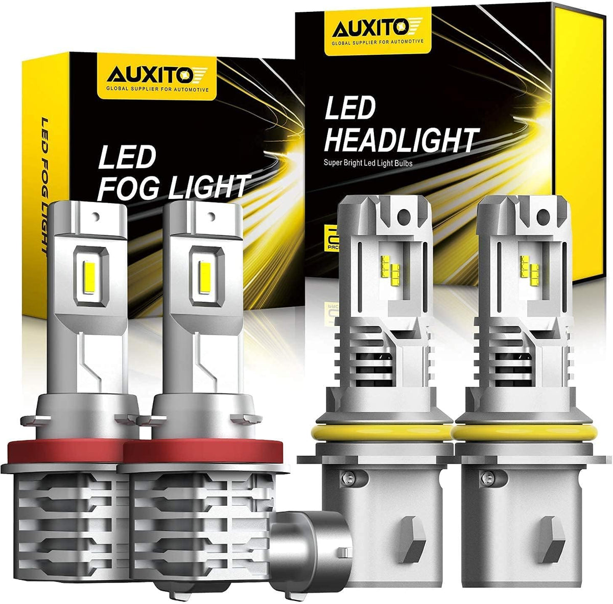 9007 HB5 LED Headlight Bulbs & H11 H8 H16 LED Fog Light Bulbs Pack of 2 X68720