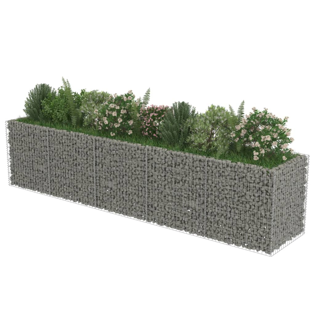 Galvanised Steel Gabion Raised Bed 177.2"x35.4"x39.4" M71973