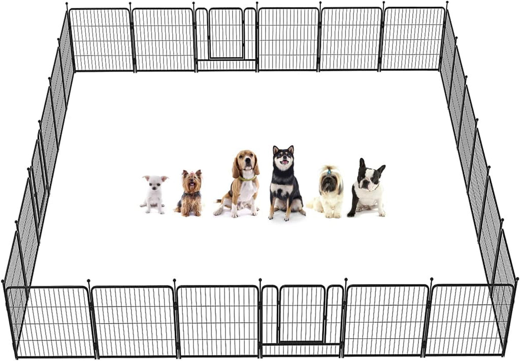 8/16/24/32 Panels Dog Playpen with Doors Y213629
