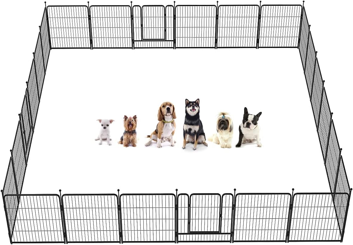 8/16/24/32 Panels Dog Playpen with Doors Y213629