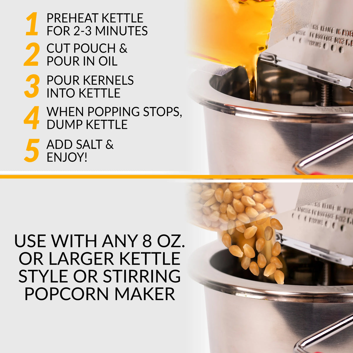 8-Ounce Popcorn Oil & Seasoning Salt 24 Count O750