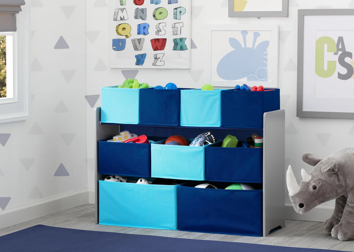 Grey Toy Organizer with Storage Bins C342767