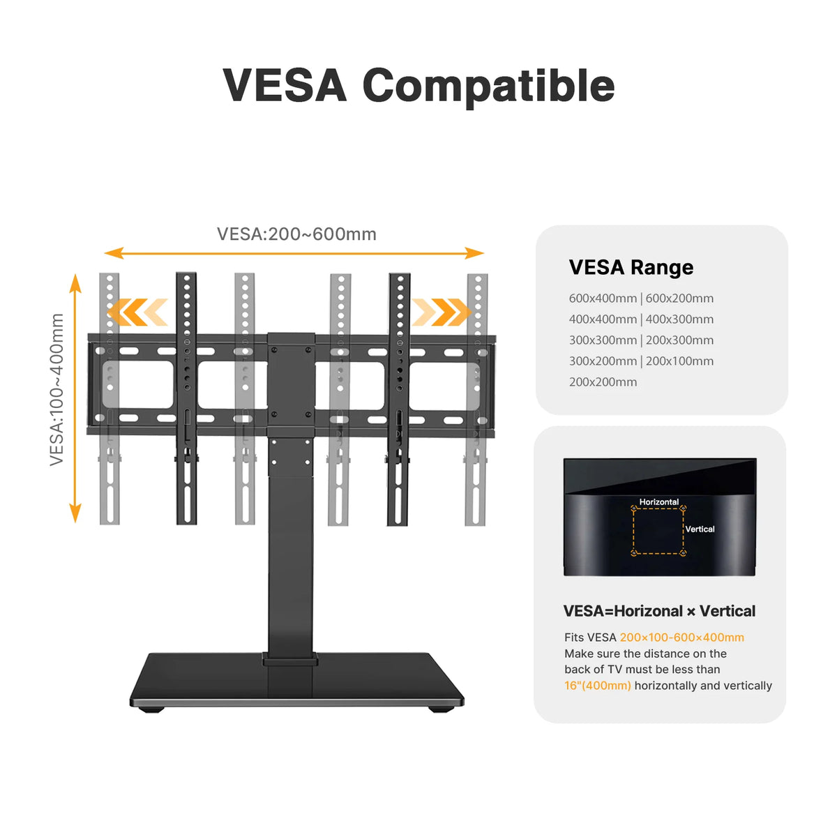 Universal Tabletop TV Stand with Height Adjustable W93486