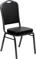 Black Vinyl Stacking Banquet Chair J719