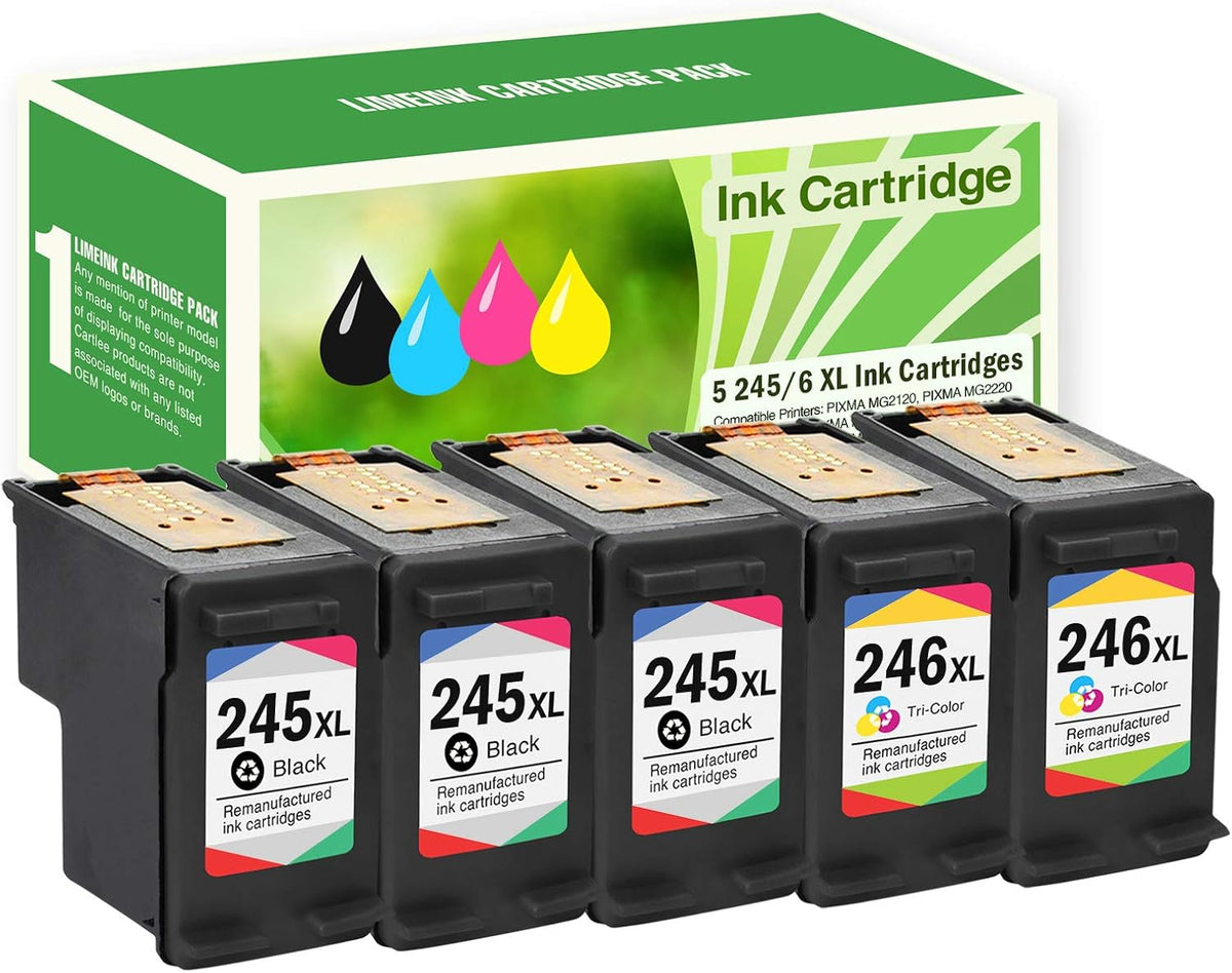 5 Pack High Yield Ink Cartridges (3 Black, 2 Color) R662047