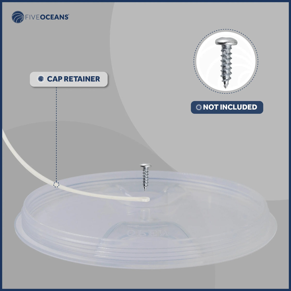 8" Marine Round Inspection Deck Plate Hatch with Detachable Clear Lid, UV-Resistant ABS White Plastic K863571