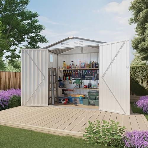 5'x3' Gray Metal Outdoor Storage Shed with Windows and Lockable Door V281879