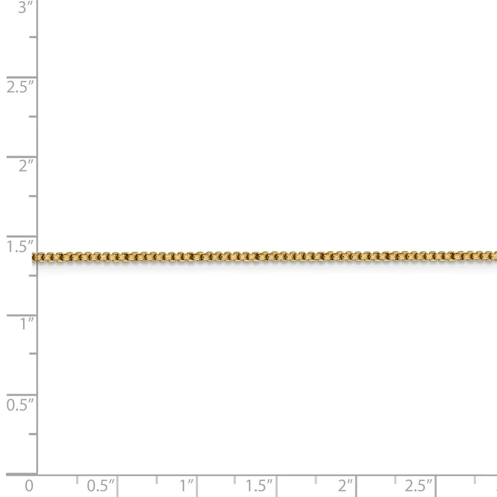 14kt Yellow Gold 24 inch Box Chain with Lobster Clasp W284052