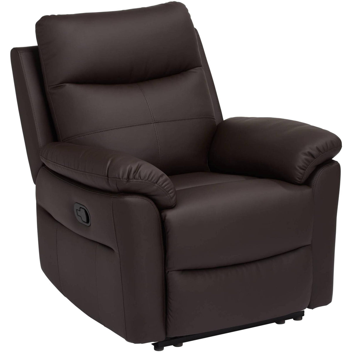 Brown Faux Leather Manual Recliner Chair T8264