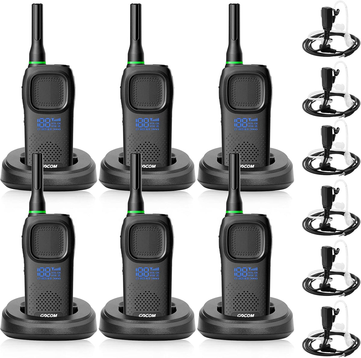 6 Pack Handheld Two Way Radios Walkie Talkies O23554