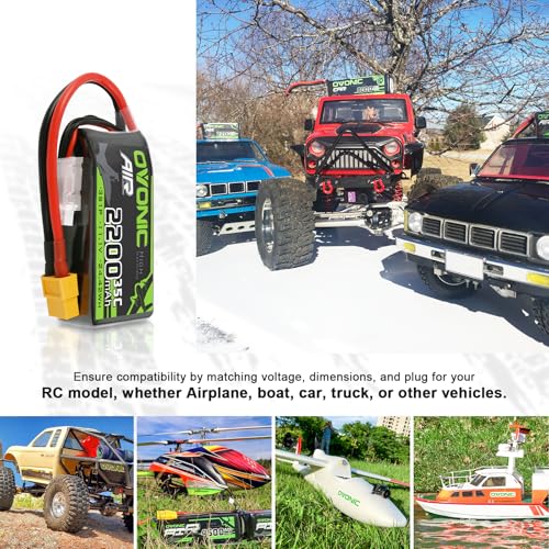 3s Lipo Battery 2200mAh 11.1V 35C with XT60 Connector (2pcs) P72994