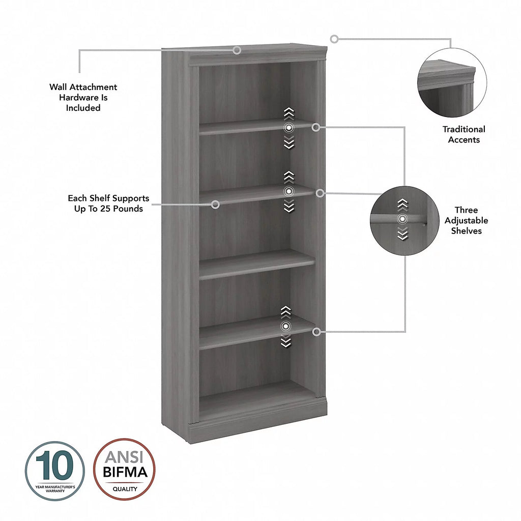 L Shaped Computer Desk with Bookcases L597