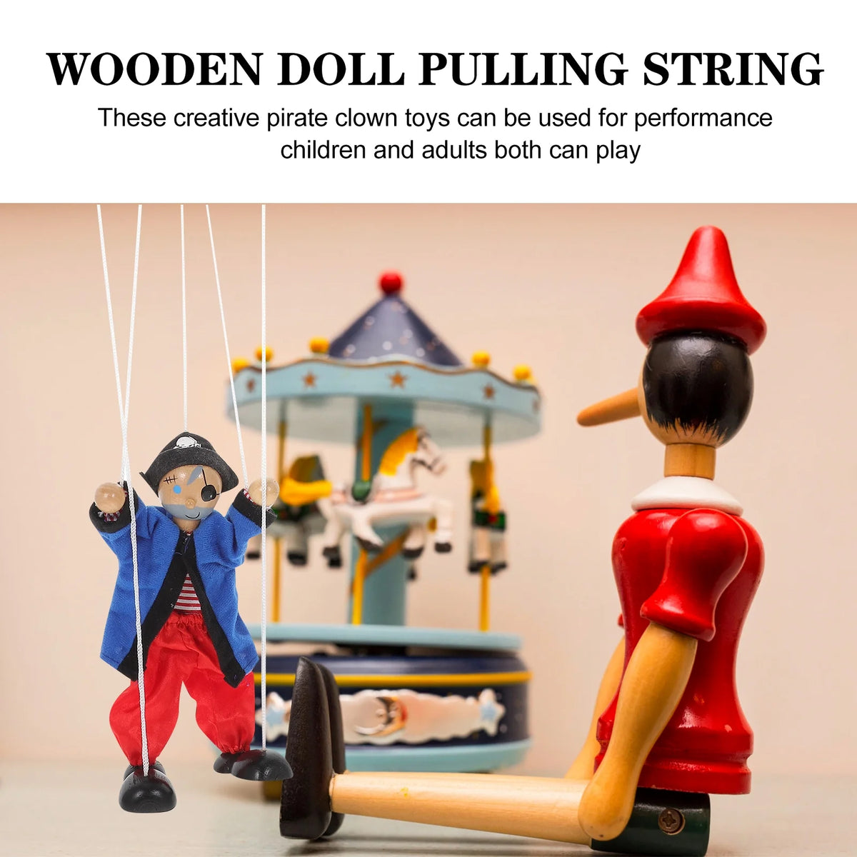 Wooden Pirate Marionette Puppet O575