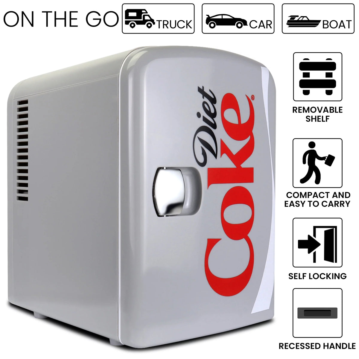 6 Can 4L Mini Electric Cooler Warmer Gray C182844