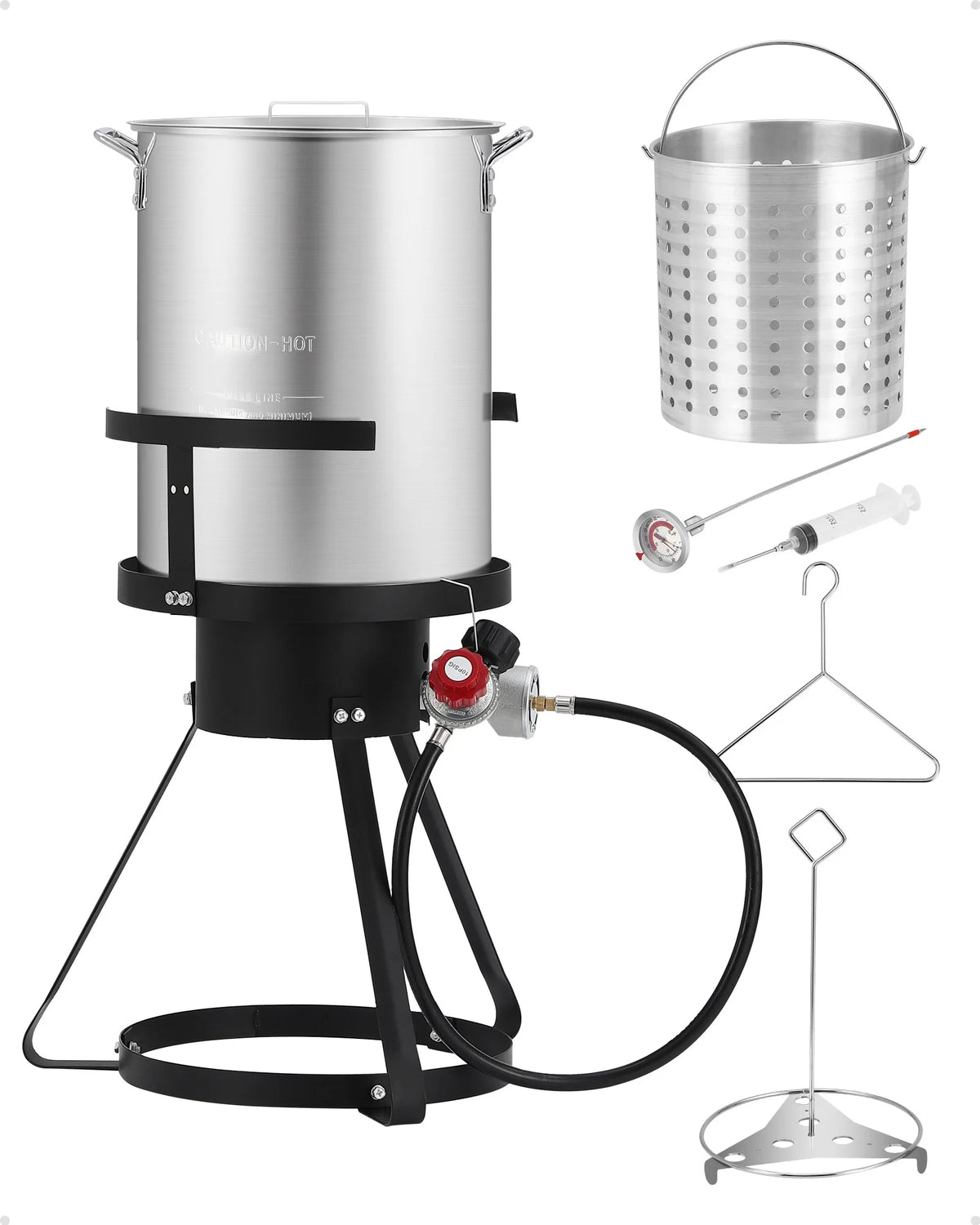 Outdoor Propane Stove Kit, 54,000 BTU, 30QT Turkey Fryer with Basket Z8382