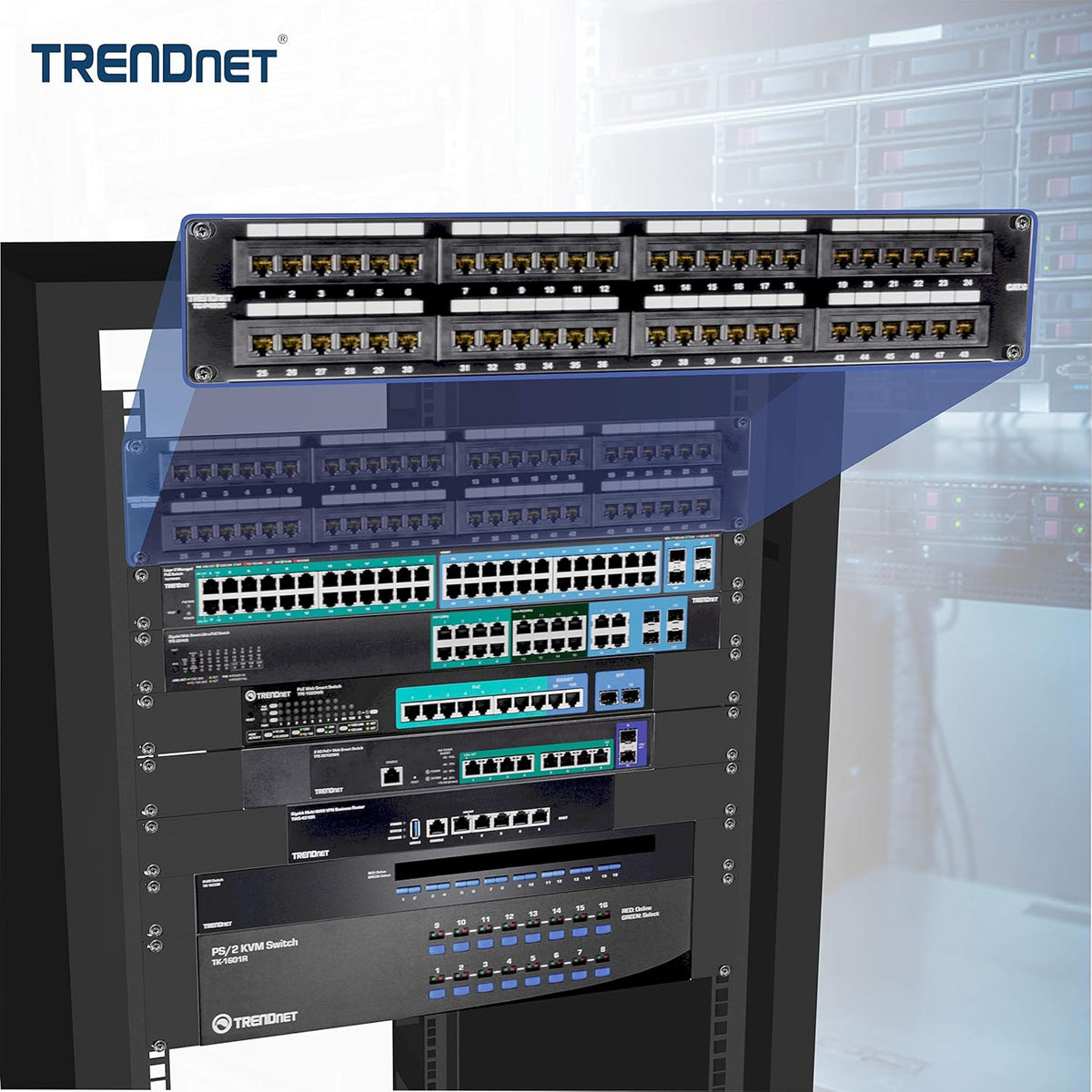 48-Port Cat6 Unshielded Patch Panel A3767