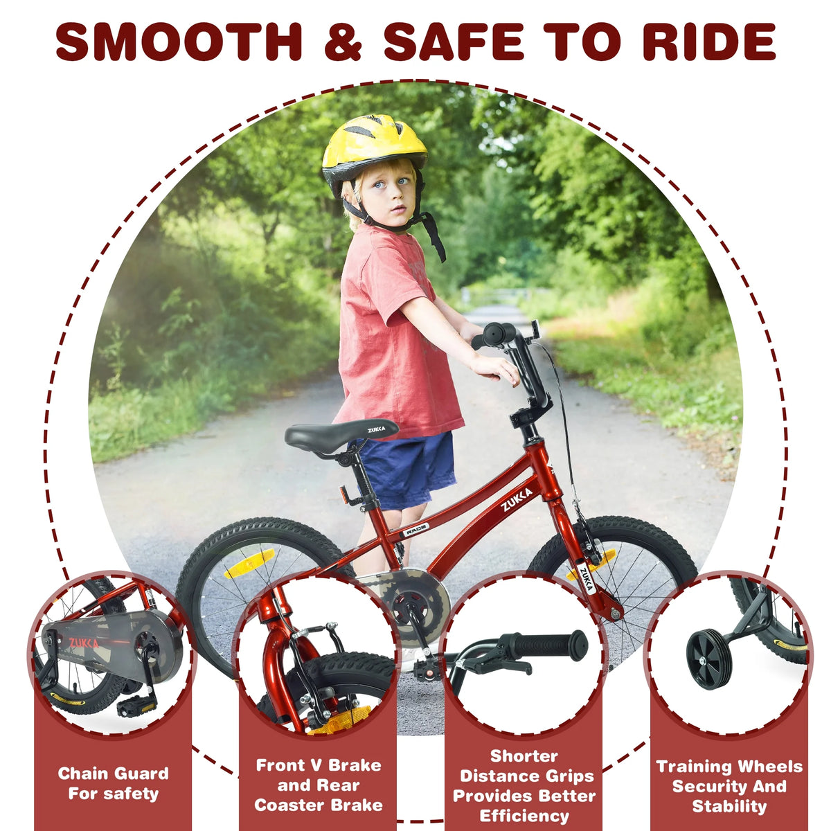 16 Inch Kids Bike with Training Wheels Orange M5279