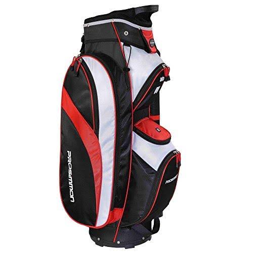 14 Way Cart Golf Bag Black Red K135