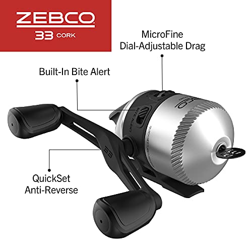 Black Graphite Fishing Rod and Reel Combo with Cork Handle T8241