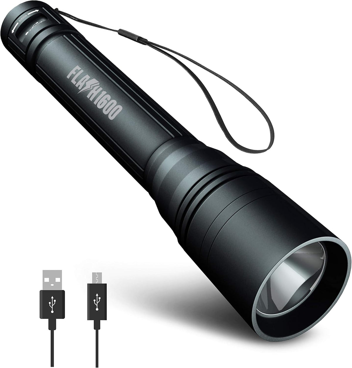 1600 Lumen Rechargeable LED Flashlight, Pack of 2 L438