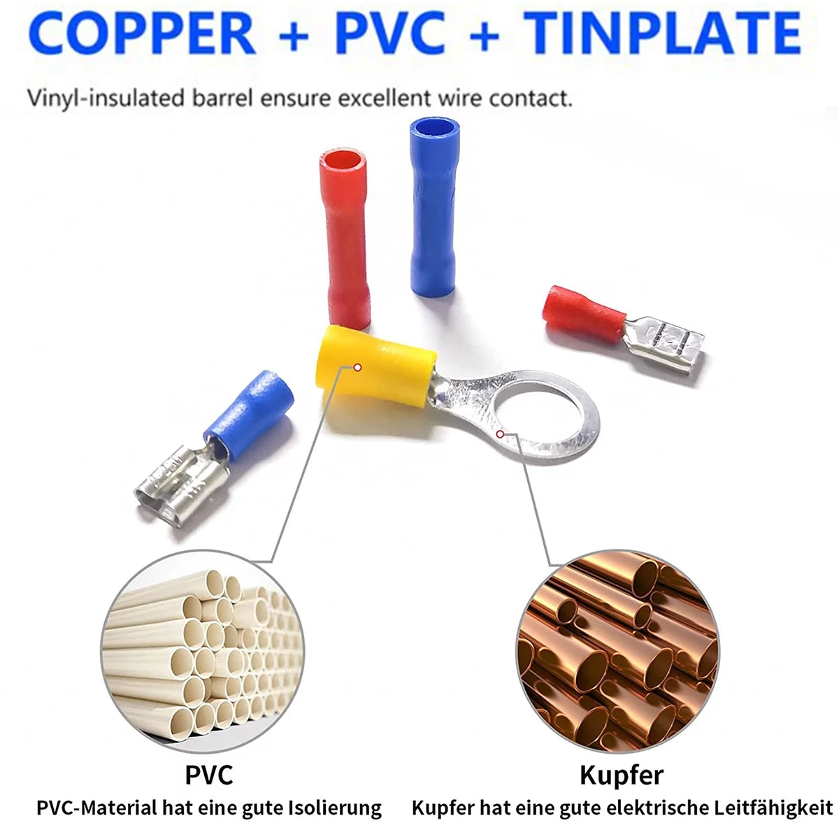 500 PCS Insulated Electrical Wire Connectors Kit D952423