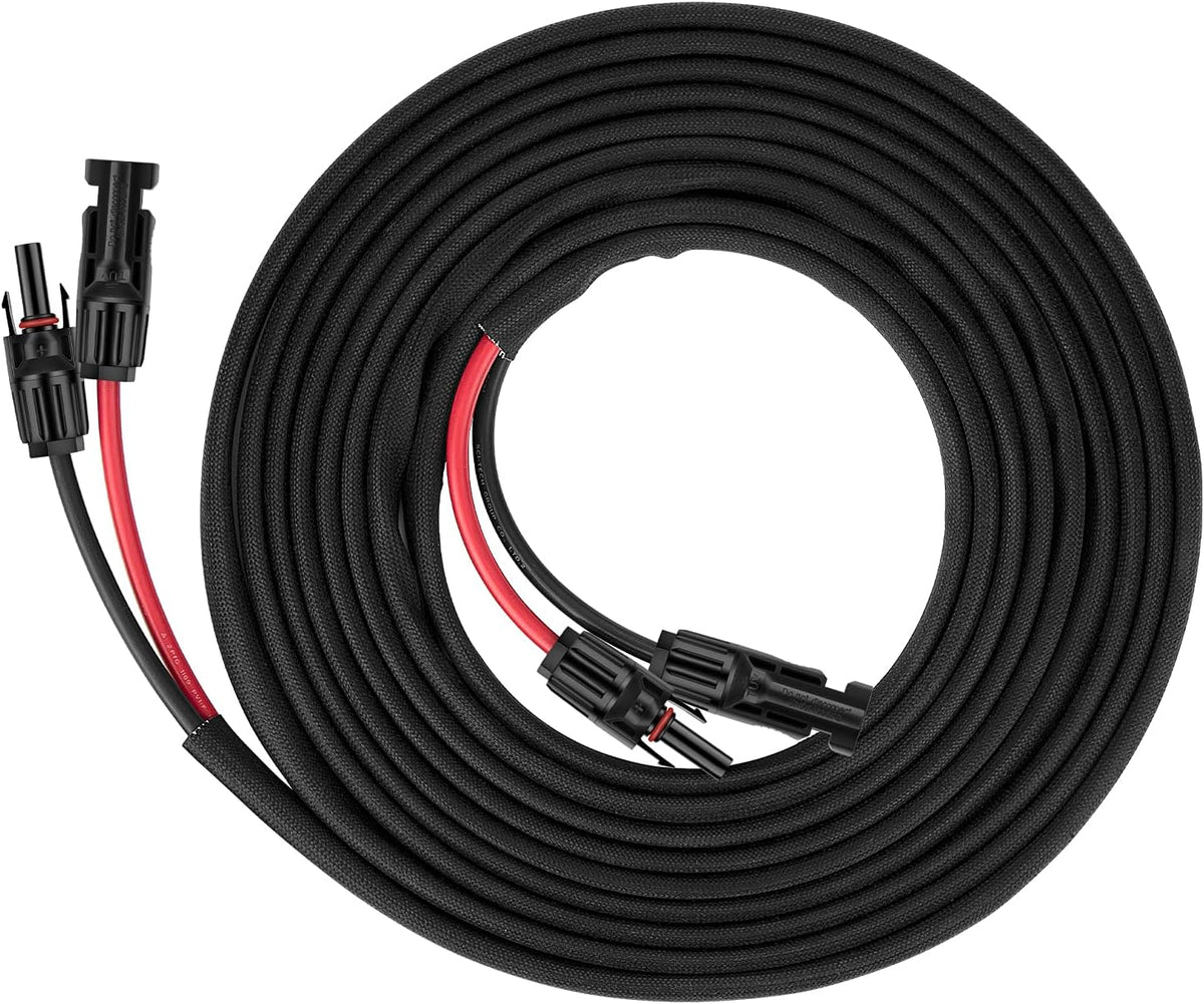 30Ft 10AWG Solar Panel Extension Cable with Female and Male Connector T806381