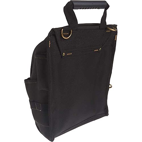 Black Zippered Electricians Tool Pouch, 21 Pocket N373