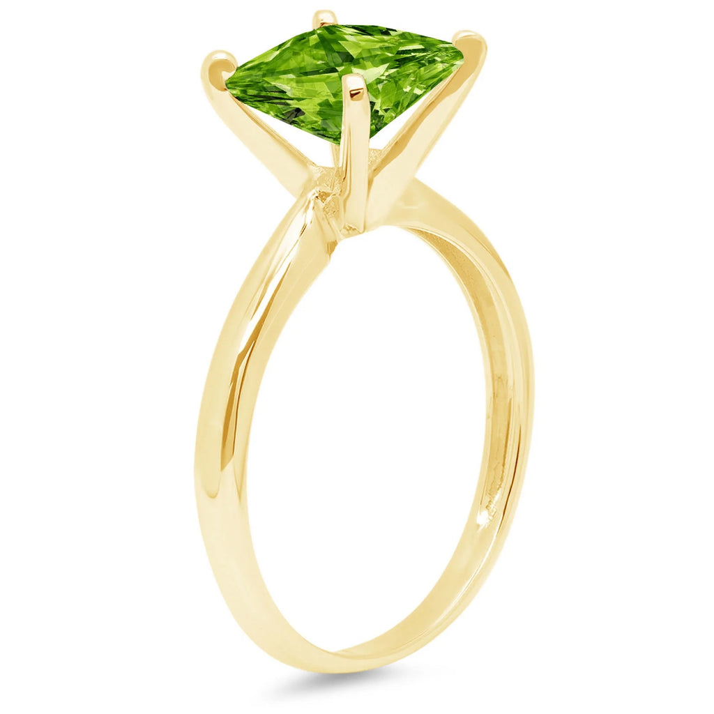 18K Yellow Gold Solitaire Ring P139