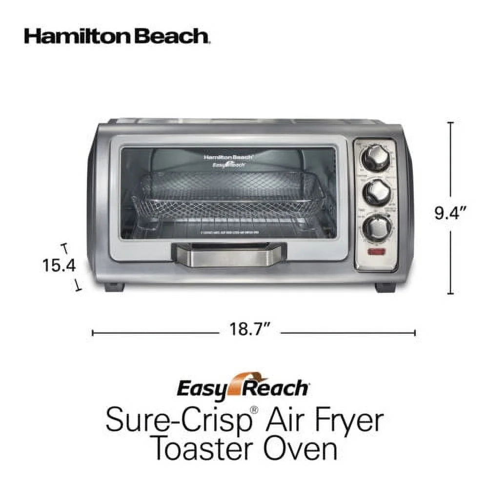 6 Slice Stainless Steel Air Fryer Toaster Oven T1234