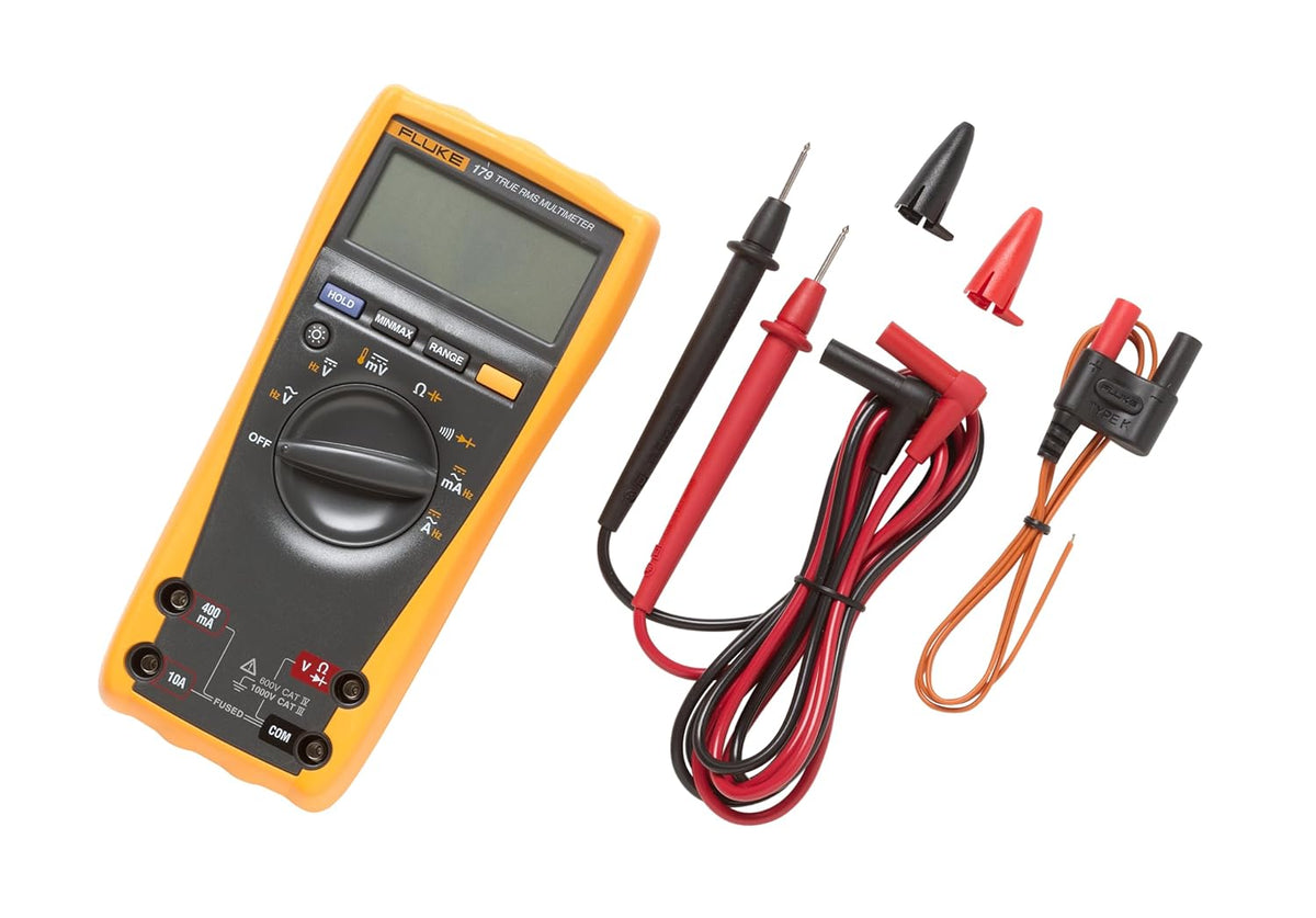 179 Multimeter with Backlight, Built-In Thermometer, True-RMS AC Current and Voltage J712993