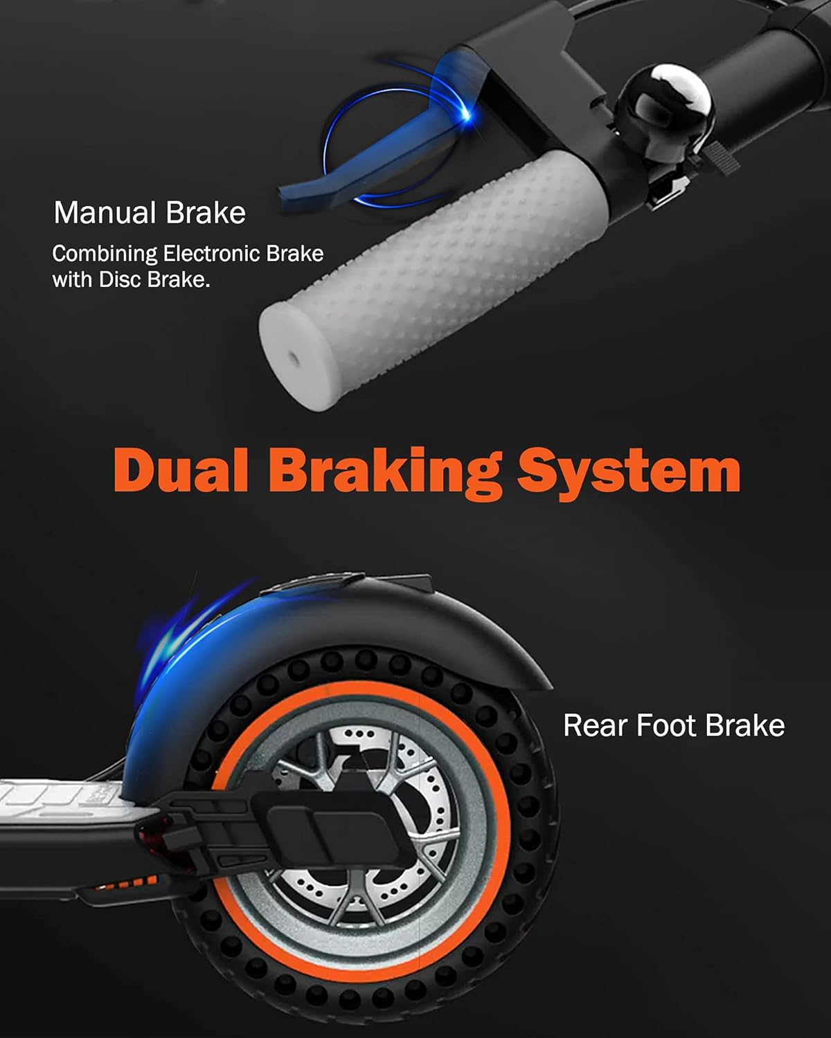 Electric Scooter 350 W Motor, 19 Mph, Folding, 8.5" Tires, Dual Suspension & Brake H153979