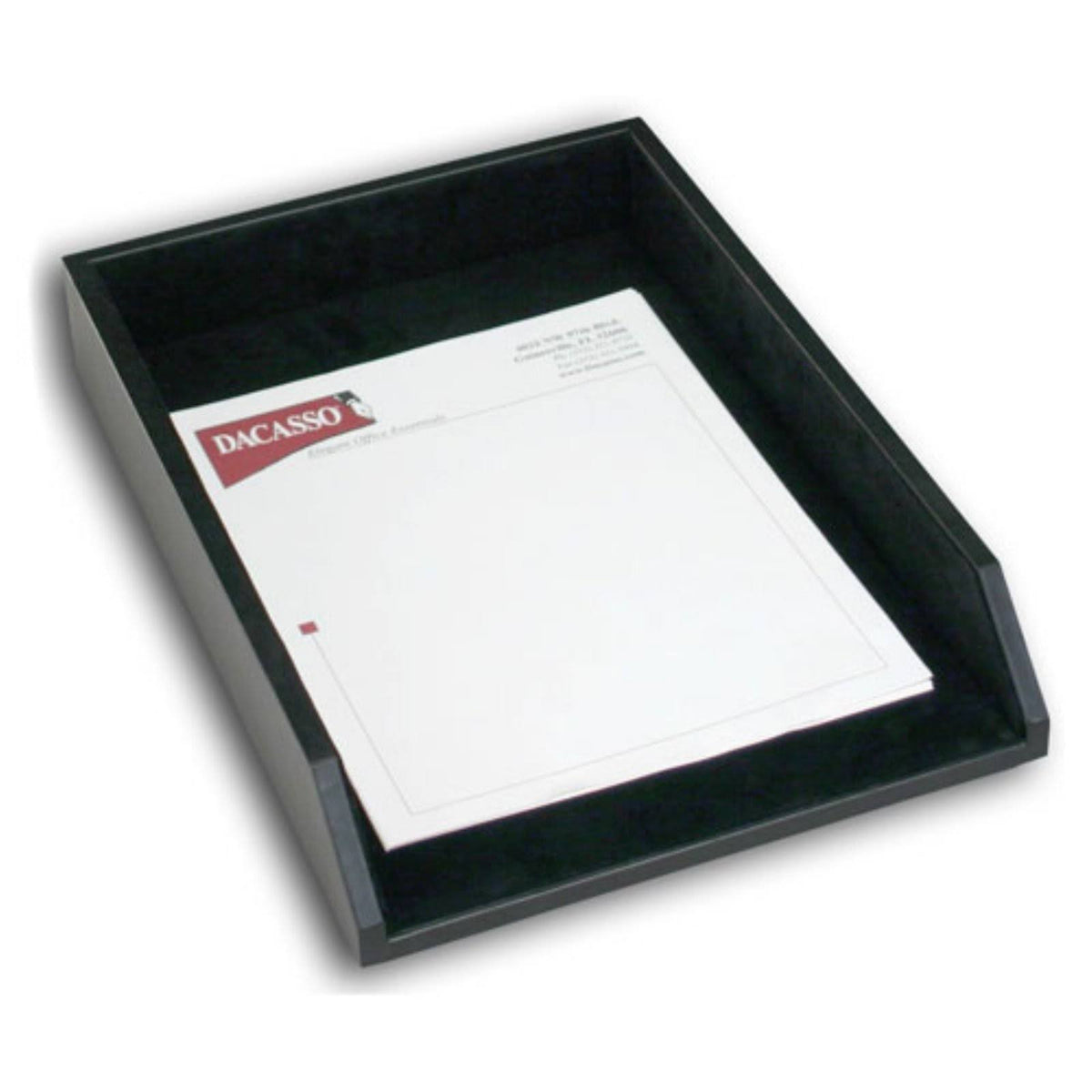Black Leather Legal Tray I2894