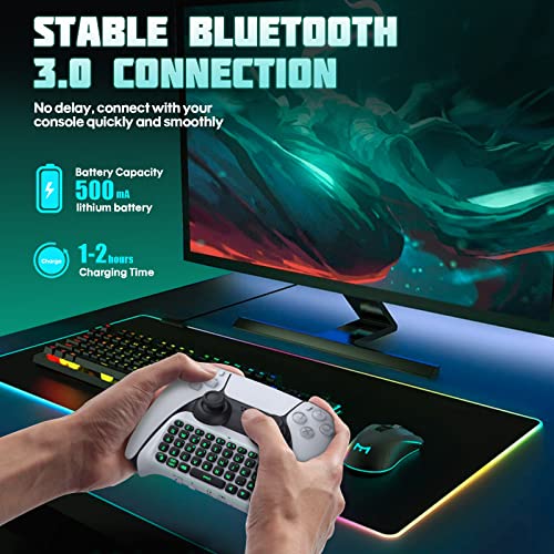 Black Wireless Bluetooth Mini PS5 Game Keyboard with RGB Backlight C94676
