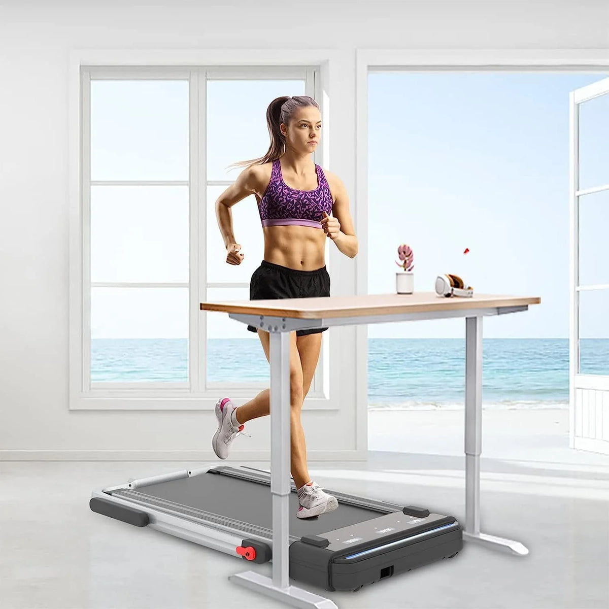 2 in 1 Folding Portable Under Desk Treadmill W567
