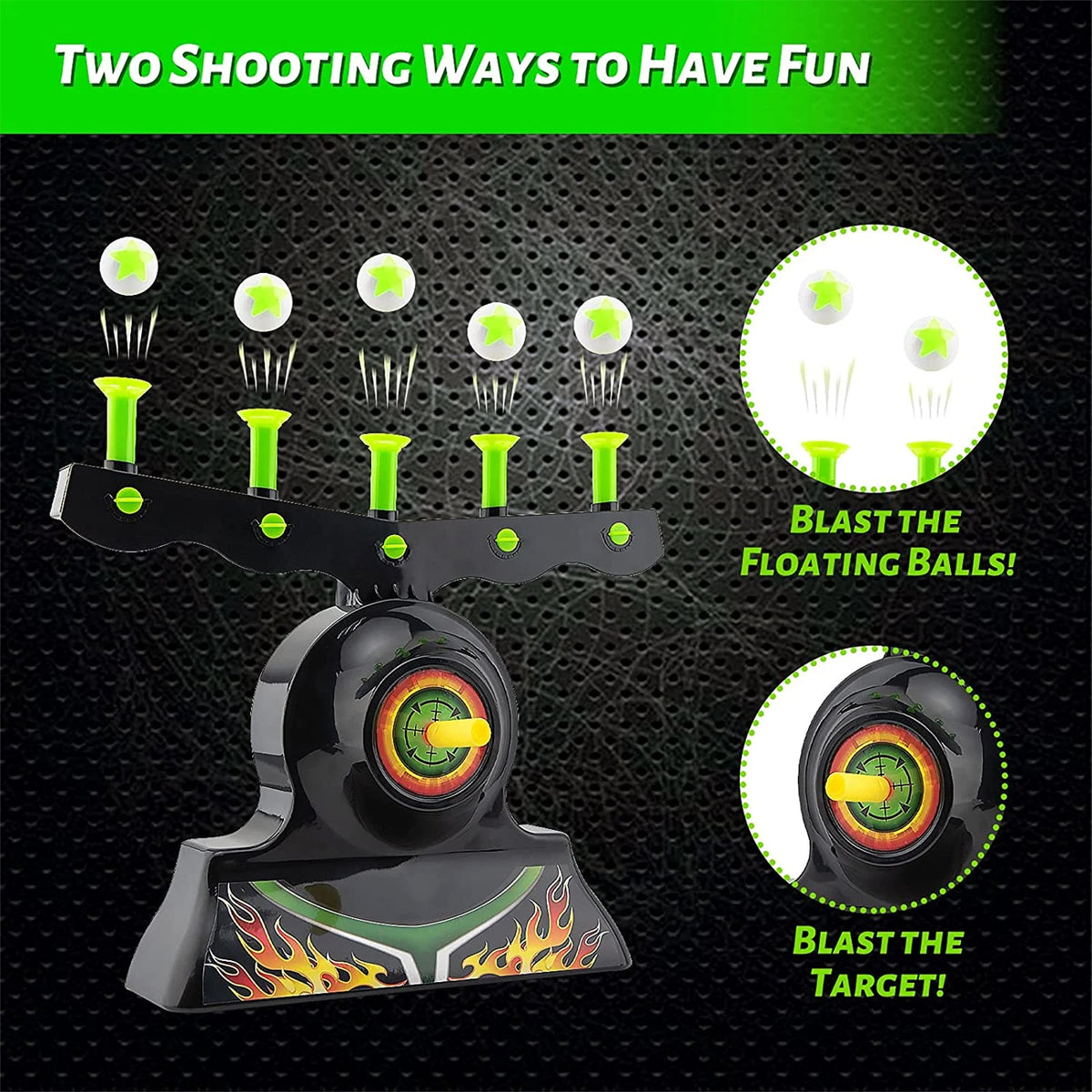 Glow in The Dark Floating Ball Target Practice Toys for Kids Boys Blaster Toy Gun 10 Soft Foam Balls 3 Darts Z376524