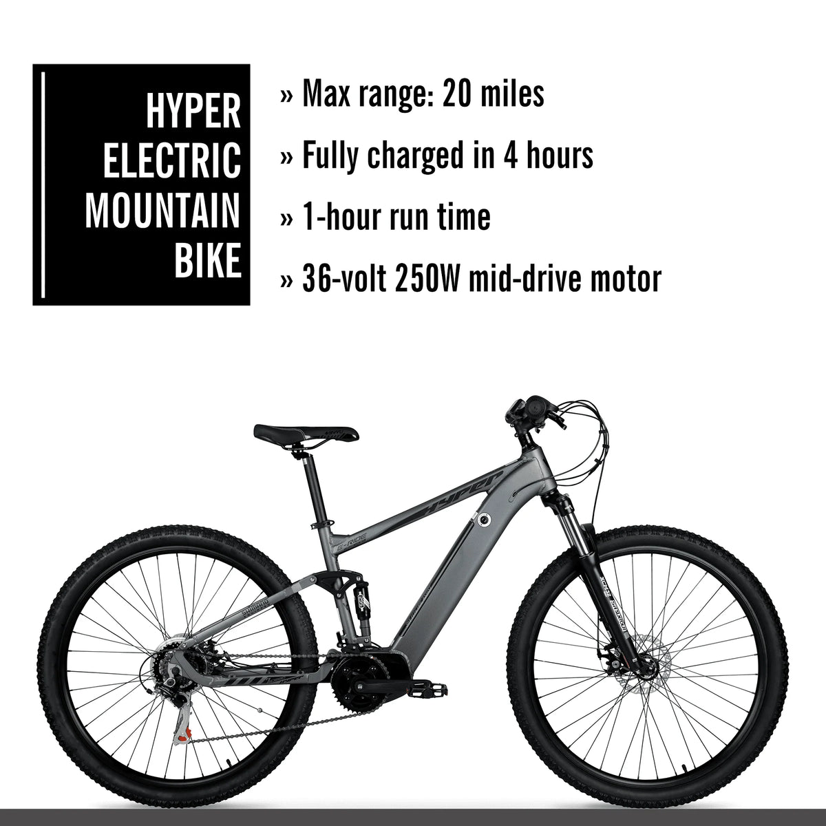 Electric Mountain Bike 250W Mid-Drive B5988