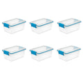 7.5 Quart Clear Plastic Storage Box with Lid (6 Pack) V17054