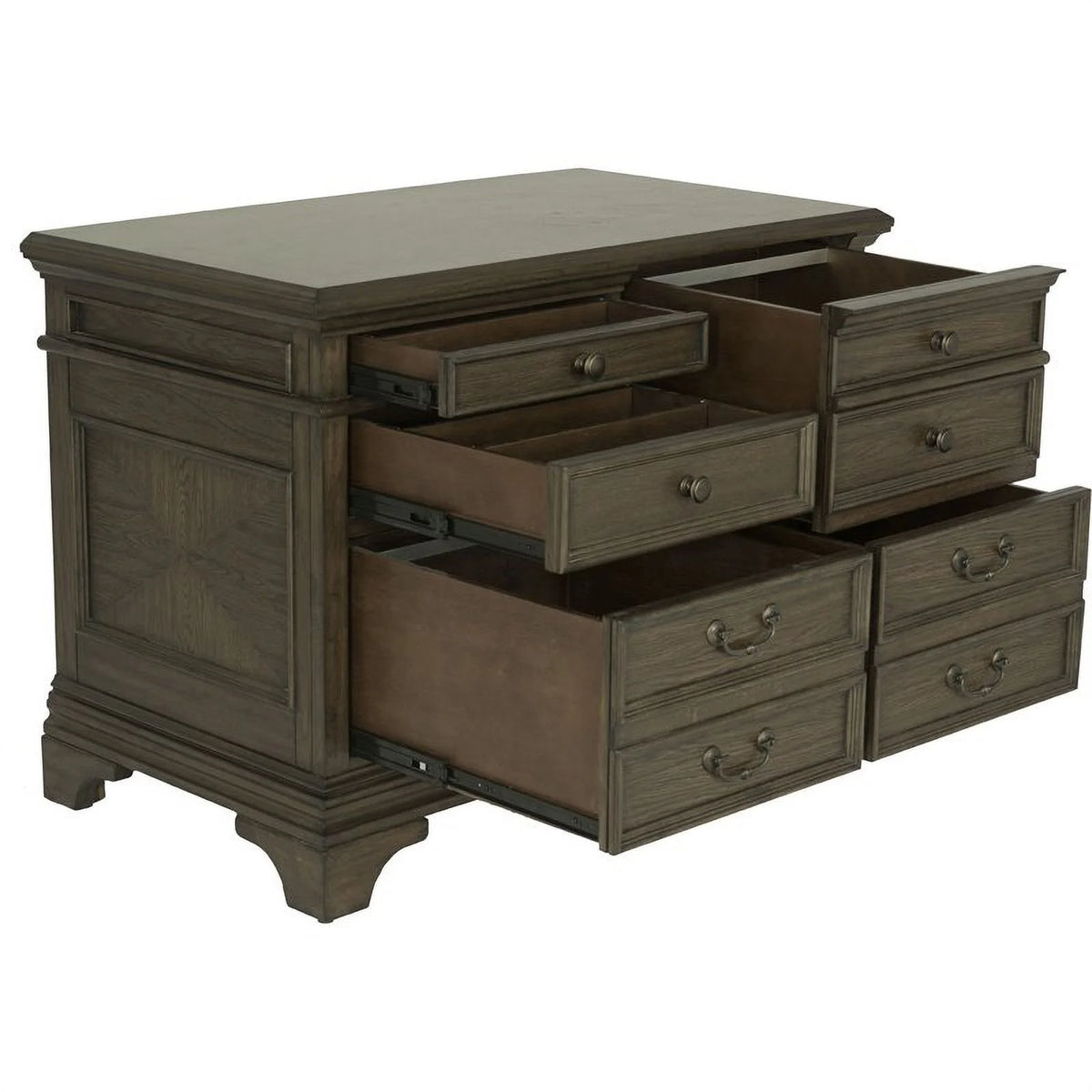 5 Drawer File Cabinet in Burnished Oak K9159