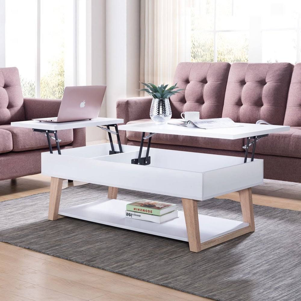 White Lift-Top Coffee Table F6235