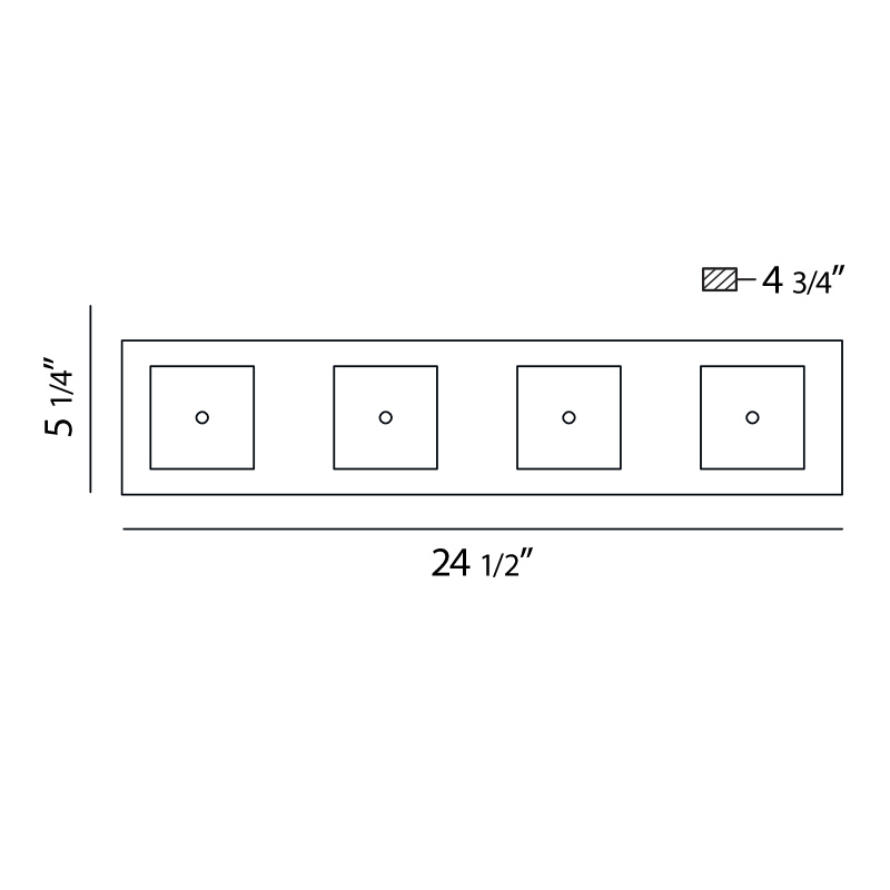 4-Light Bathbar, Satin Nickel R20456