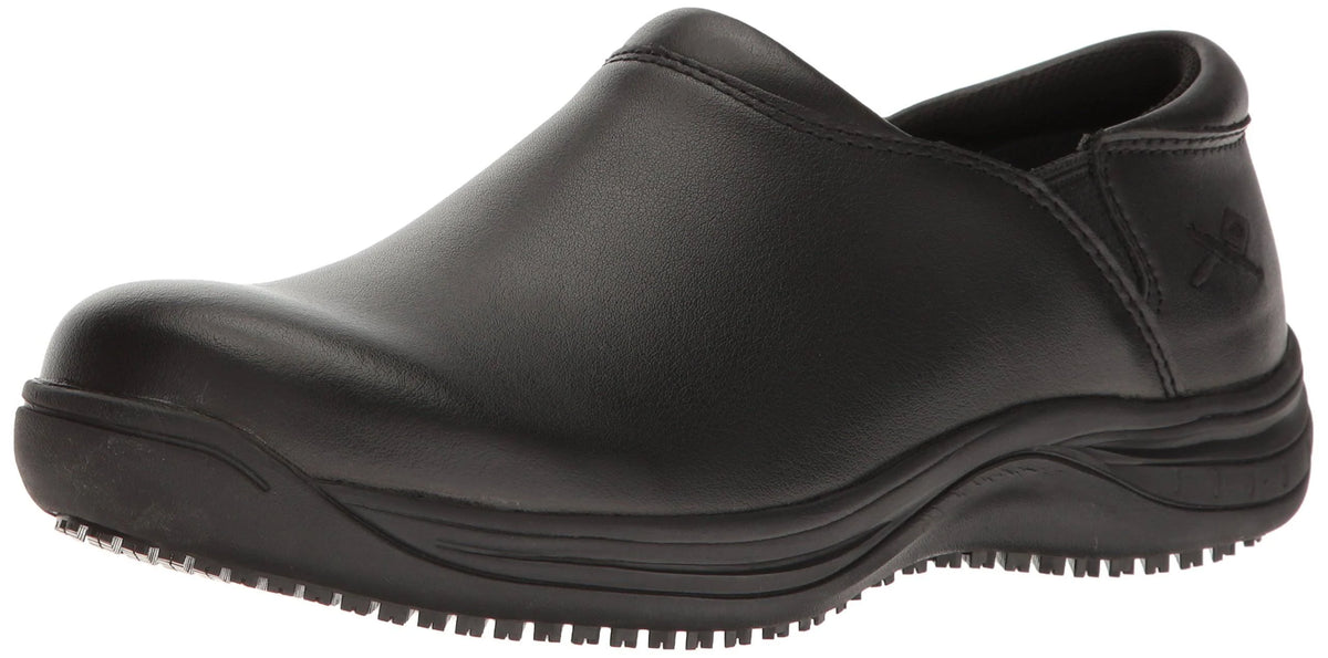 Black Slip On Work Shoe I40237