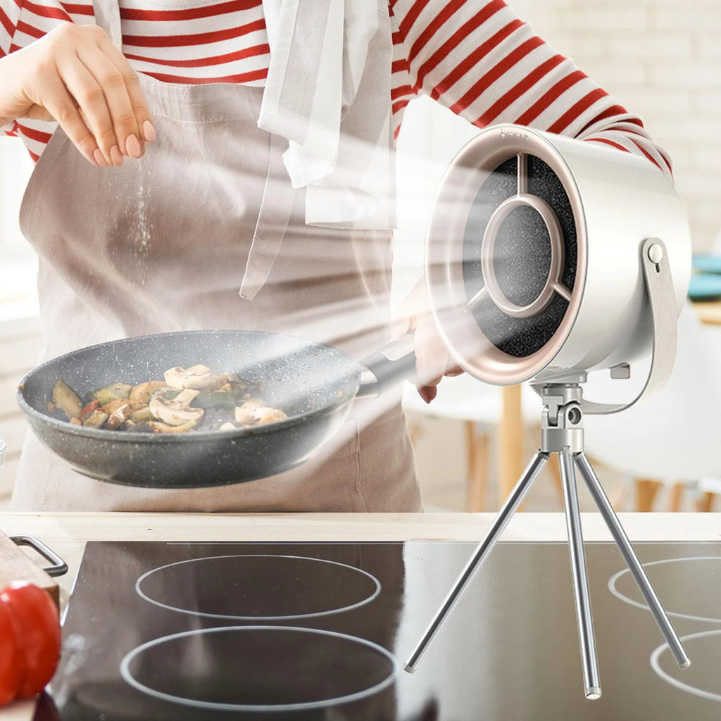 Mini Desktop Range Hood Exhaust Fan with Filter USB Charging M626395