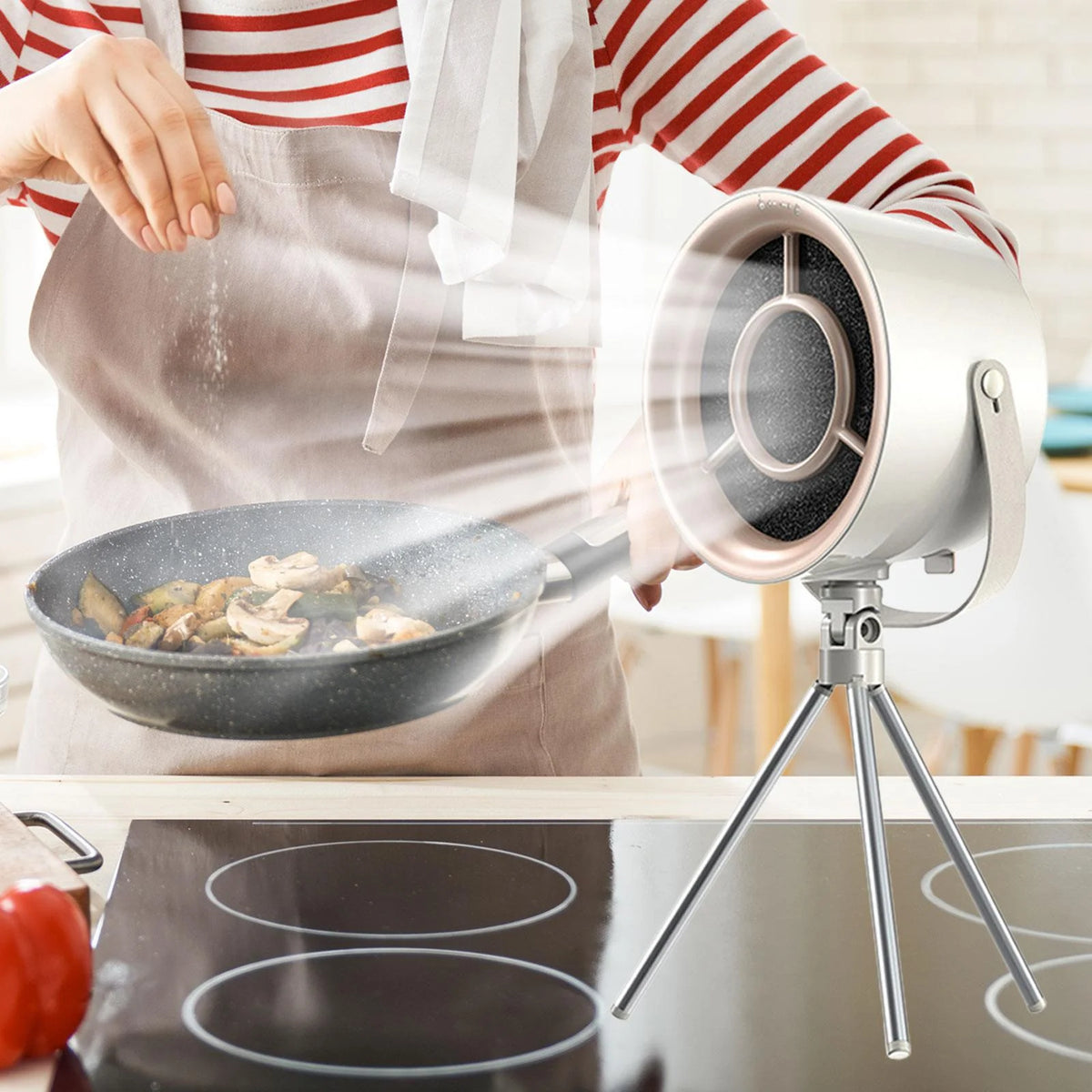 Mini Desktop Range Hood Exhaust Fan with Filter USB Charging M626395