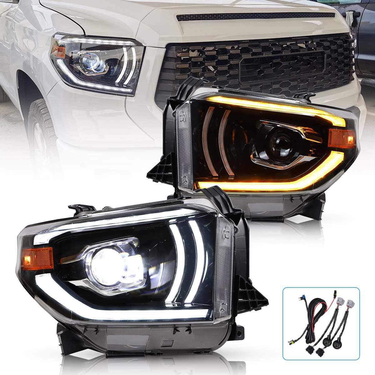 Black Housing Projector Headlights Q574