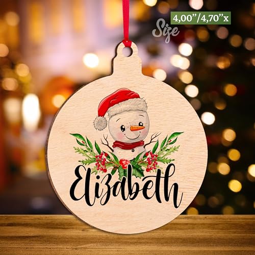 Custom Wooden Christmas Ornament E1827