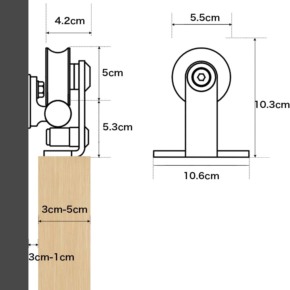 14Ft Stainless Steel Sliding Barn Door Hardware Kit J6278
