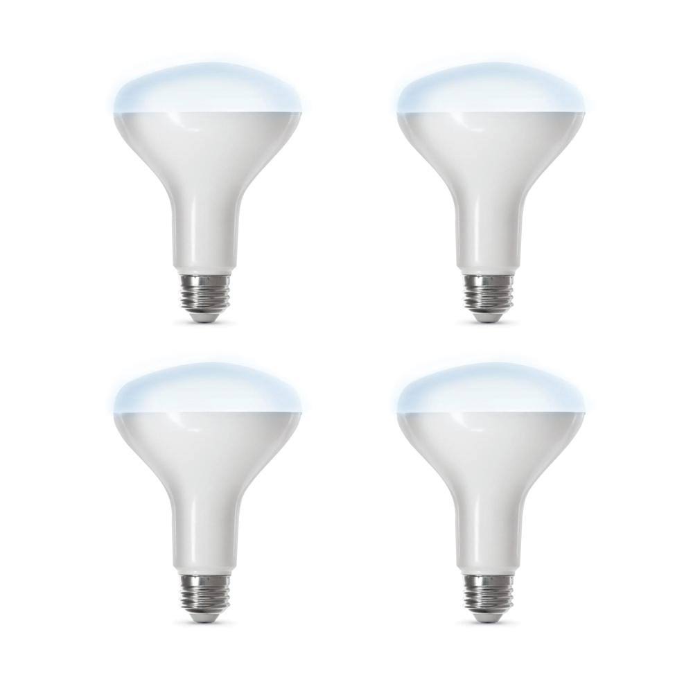 65-Watt Equivalent Daylight 5000K BR30 Dimmable Wi-Fi LED Smart Light Bulb 4-Pack R1871