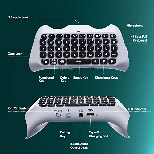 Black Wireless Bluetooth Mini PS5 Game Keyboard with RGB Backlight C94676