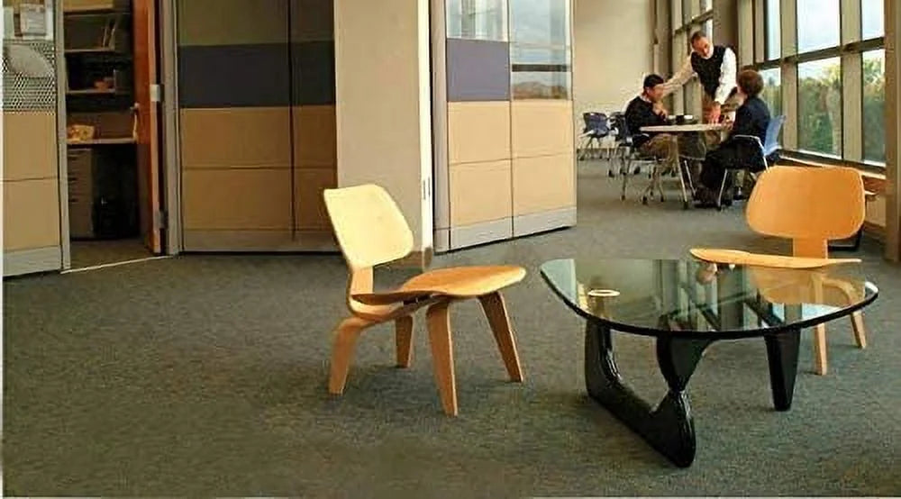 Black 2 Pieces Interlocking Solid Ash Wood Coffee Table Feet L979613